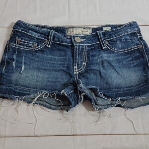 BKE Stella Jean Shorts Light Wash Beautiful Wash Wiskering size 25